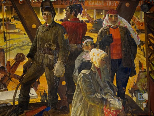 Хаким Якупов «Челнинские красавицы». Правообладатель: Государственный музей изобразительных искусств Республики Татарстан (Казань). Хаким Якупов «Челнинские красавицы». Правообладатель: Государственный музей изобразительных искусств Республики Татарстан (Казань).