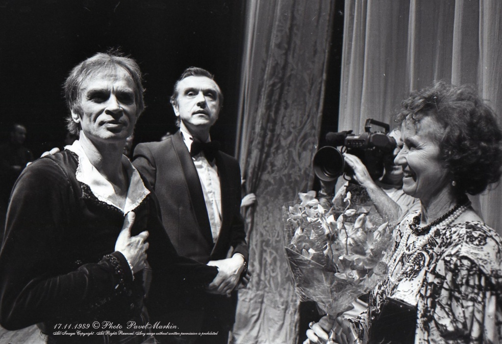 Рудольф Нуреев и Олег Виноградов. Ленинград, 1989.