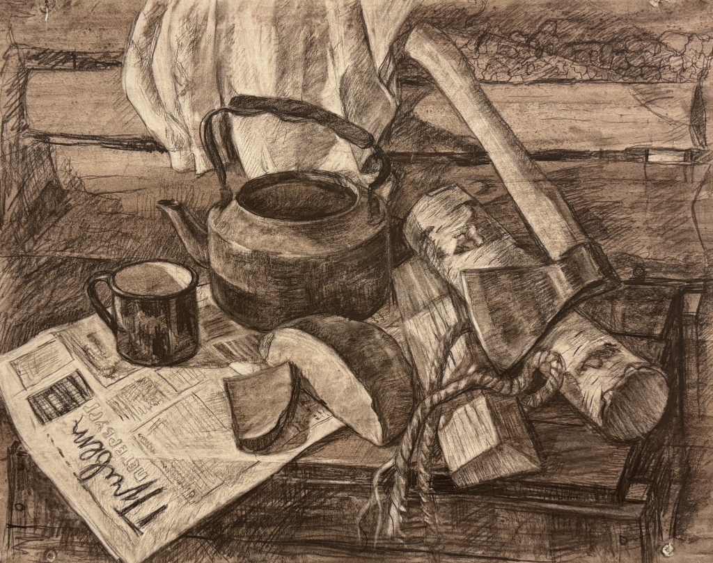 Олеся Кутенкова (15 лет). «Натюрморт с топором». Бумага, сепия. Преподаватель С. Кипарисова. Правообладатель: art-schkola16.ru. Кутенкова Олеся (15 лет). Натюрморт с топором. Бумага, сепия. Преподаватель Кипарисова С. П..jpeg