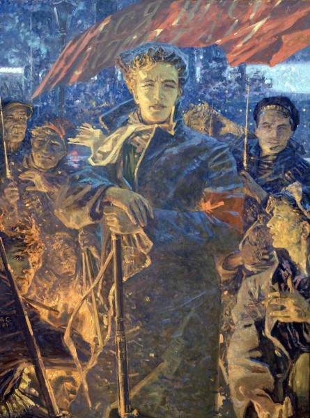 Александр Самохвалов «Александр Блок в рабочем пикете». Правообладатель: Государственный Русский музей, rusmuseumvrm.ru.