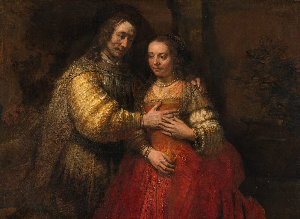 Рембрандт. Еврейская невеста (1665). Правообладатель: Рейксмюзеум, Амстердам, rijksmuseum.nl.