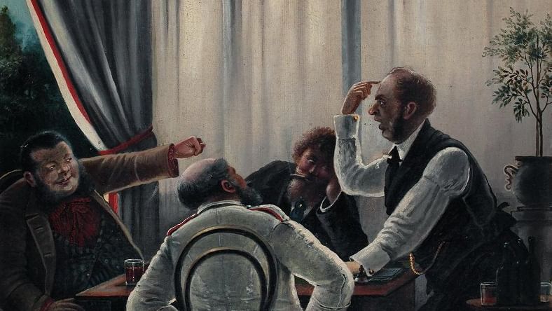 Леонид Соломаткин «Игра в карты» (фрагмент). XIX век. Севастопольский Художественный музей имени М.П. Крошицкого. Источник: Культура.рф. ЛЕОНИД СОЛОМАТКИН. ИГРА В КАРТЫ (ФРАГМЕНТ). XIX ВЕК. СЕВАСТОПОЛЬСКИЙ ХУДОЖЕСТВЕННЫЙ МУЗЕЙ ИМЕНИ М.П. КРОШИЦКОГО, СЕВАСТОПОЛЬ.jpg