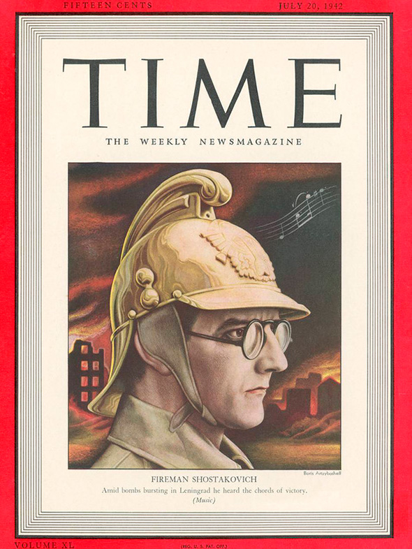Шостакович на обложке Times. Фото: TIME Magazine.